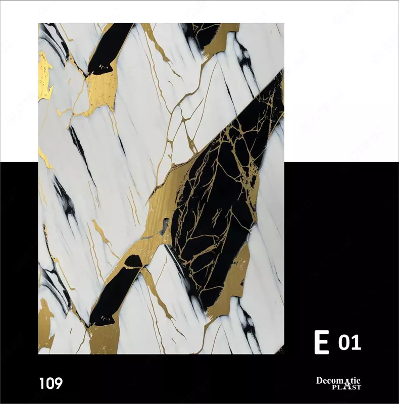  Золотистая декоративная панель из ПВХ 1.22*2.80 E01 - 