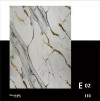  Золотистая декоративная панель из ПВХ 1.22*2.80 E02 - 