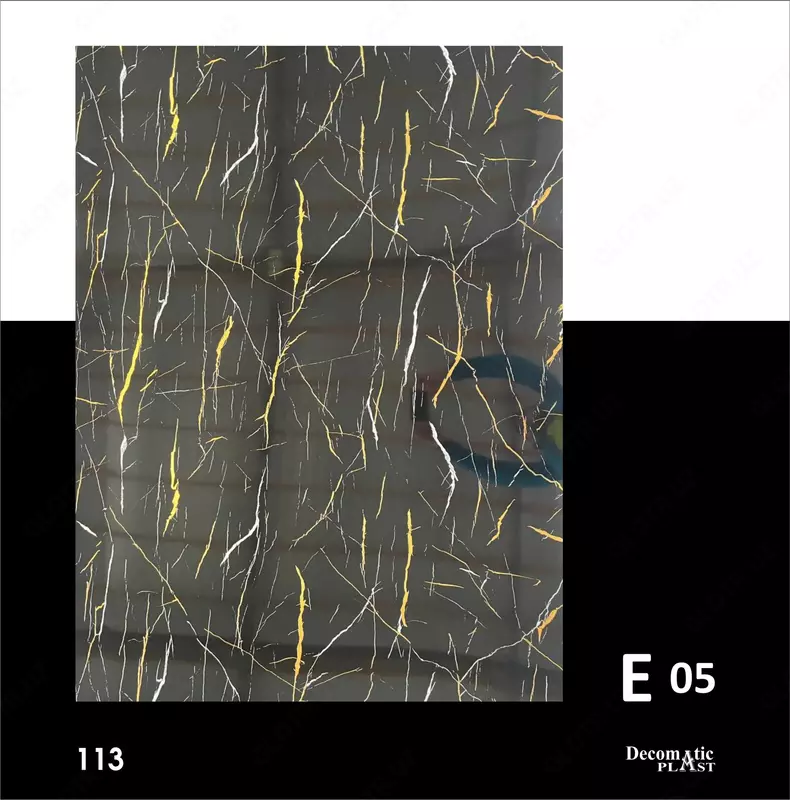  Золотистая декоративная панель из ПВХ 1.22*2.80 E05 - 