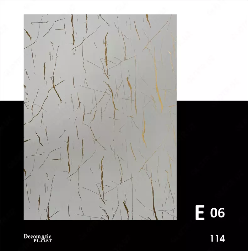 Золотистая декоративная панель из ПВХ 1.22*2.80 E06