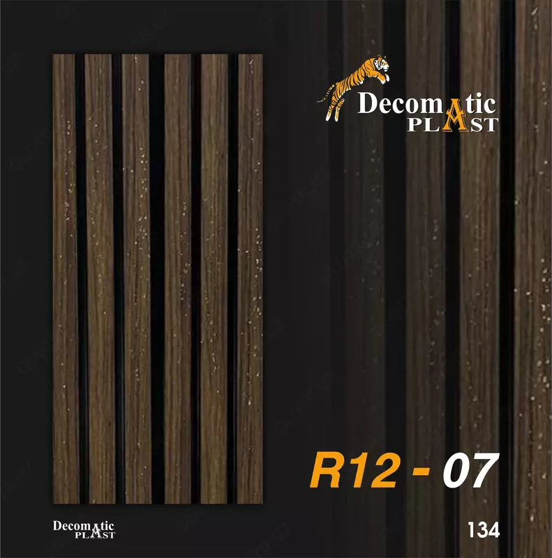 Ребристая декоративная панель из ПВХ R12-07  0.12х2.90