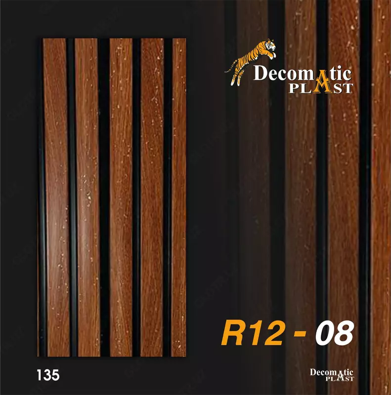 Ребристая декоративная панель из ПВХ R12-08  0.12х2.90