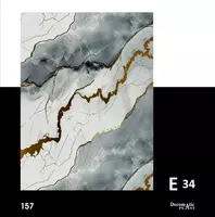 1220 mm x 2800 mm olchamdagi dekorativ PVX panellar E 34