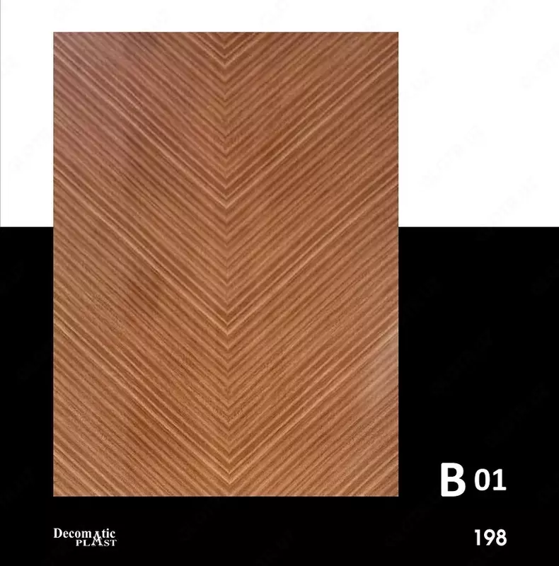 1220 mm x 2800 mm olchamdagi dekorativ PVX panellar B01