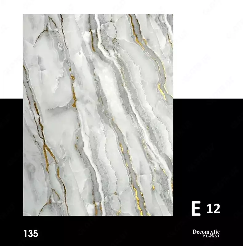 Глянцевая декоративная панель из ПВХ 1.22*2.80 Е 12