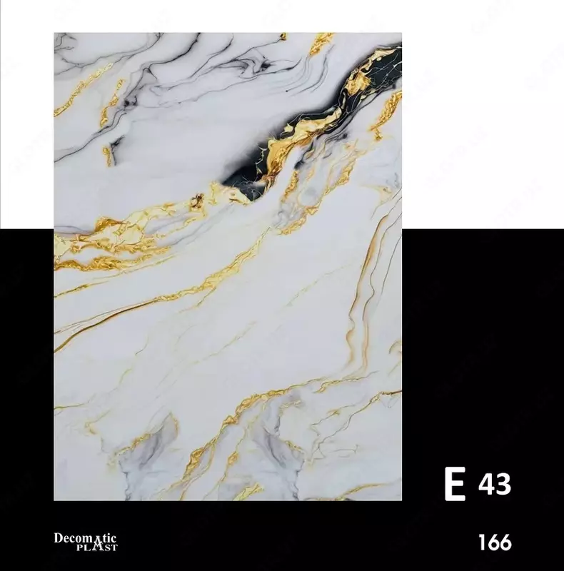 Глянцевая декоративная панель из ПВХ 1.22*2.80 Е 43