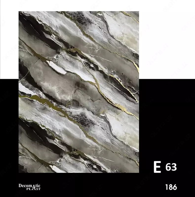 Yaltiroq PVX dekorativ paneli 1.22 * 2.80 E 63