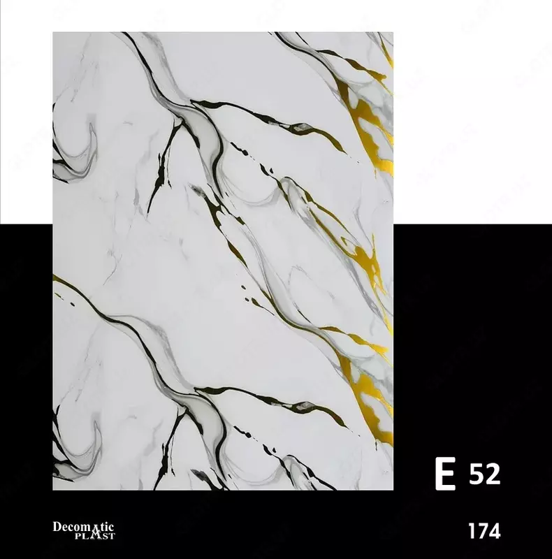 Глянцевая декоративная панель из ПВХ 1.22*2.80 Е 52