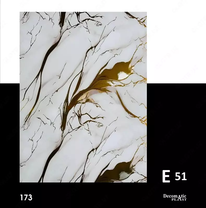 Глянцевая декоративная панель из ПВХ 1.22*2.80 Е 51