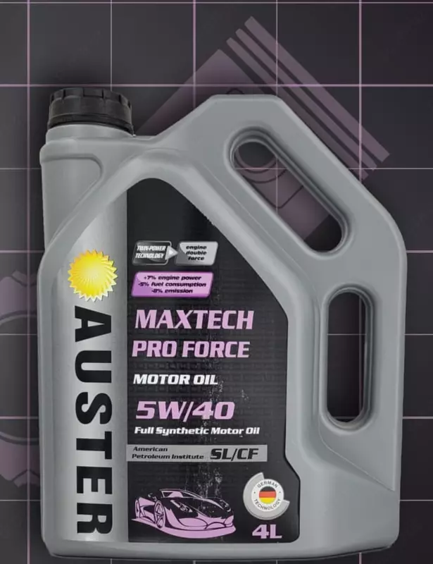 Моторное масло для легковых автомобилей "Auster Maxtech Pro Force" 5W-40 SL/CF (208 литров)
