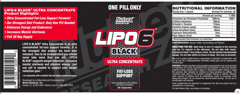  Lipo-6 qora ultra konsentrat 60 ta qopqoq - 