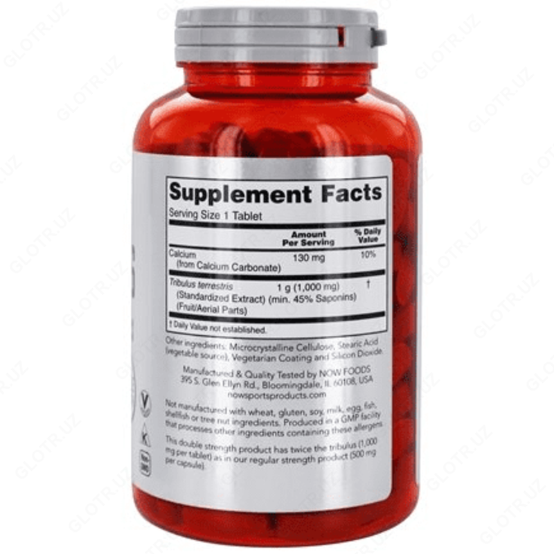  Now Foods  Трибулус Террестрис (Якорцы наземные) 1000 мг  180 таблеток - 