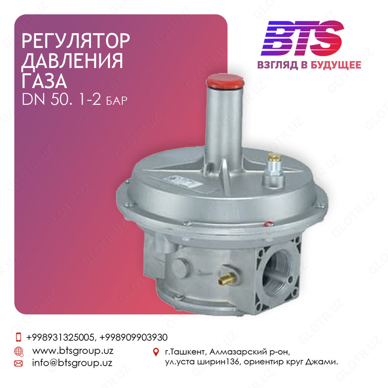 Регулятор газа (рудуктор) dn 50 входное давление: 1-2 бар выходное давление: 55-110 мбар