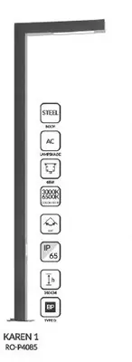 Дорожный светильник KAREN 1, RO-P4085