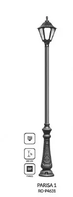 Klassik (ko'cha) lampalar PARISA 3, RO-P4633