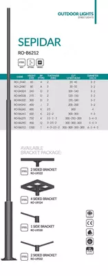 Магистральные светильники SEPIDAR, RO-R6212