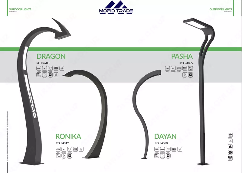 100 Vattli ko‘cha LED chirog‘i