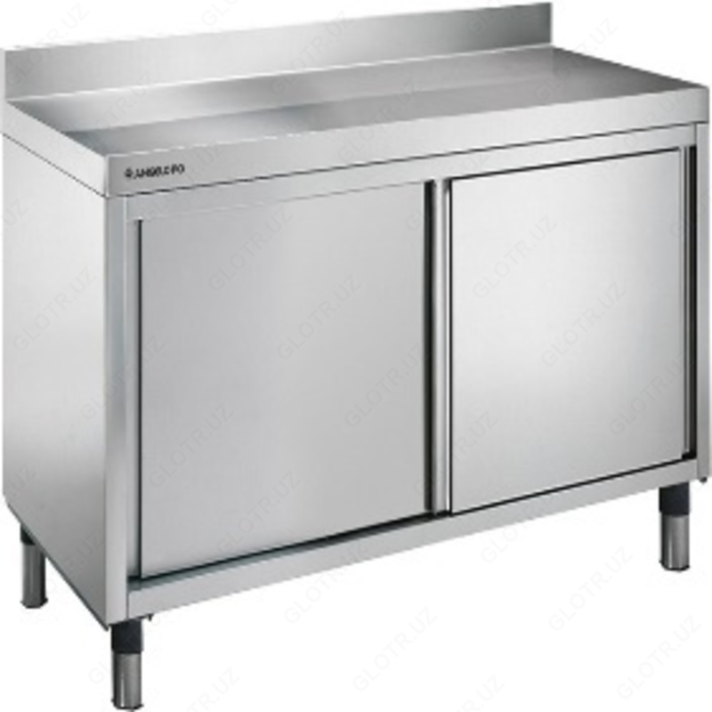 Рабочий стол из нержавеющей стали Angelo Po 100х70х90мм с двумя дверцами