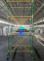 Леса на колесах (вышка-тура) с деревянными настилами в комплекте  изготовление от 3 до 15м в высоту