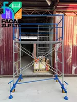 Леса строительные  с ограждением и колесами  из нержавеющей стали