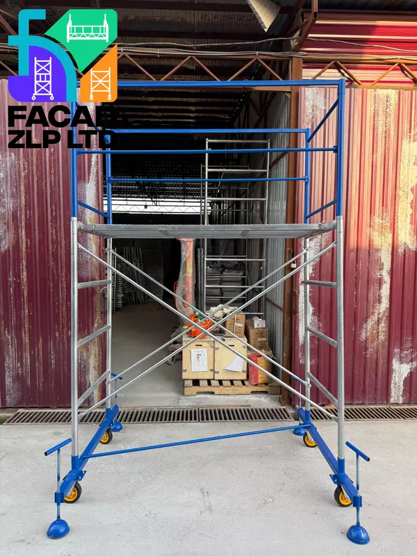 Леса строительные  с ограждением и колесами  из нержавеющей стали