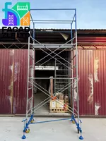   Леса строительные  с ограждением и колесами  из нержавеющей стали
