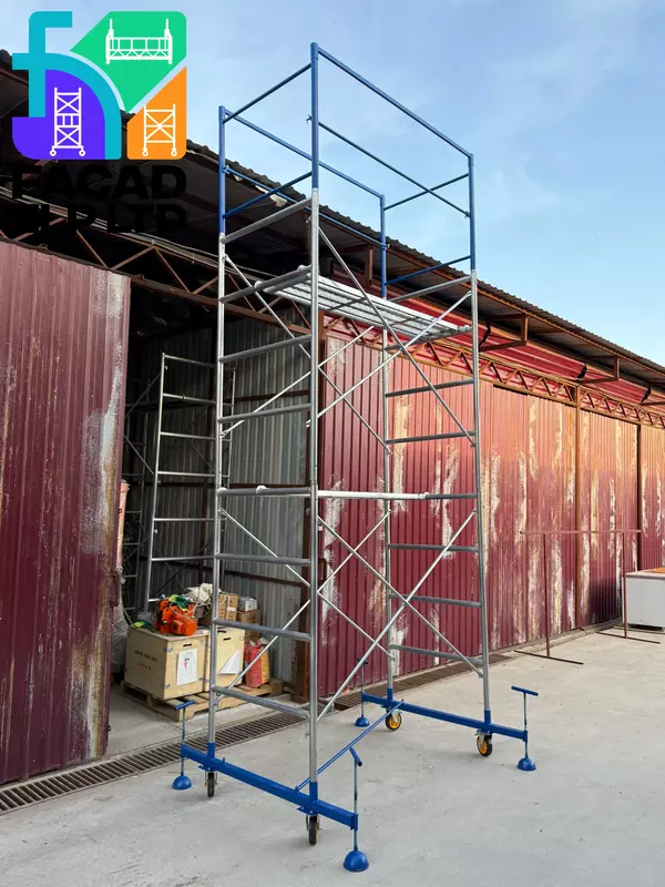  Леса строительные  с ограждением и колесами  из нержавеющей стали Только в розницу