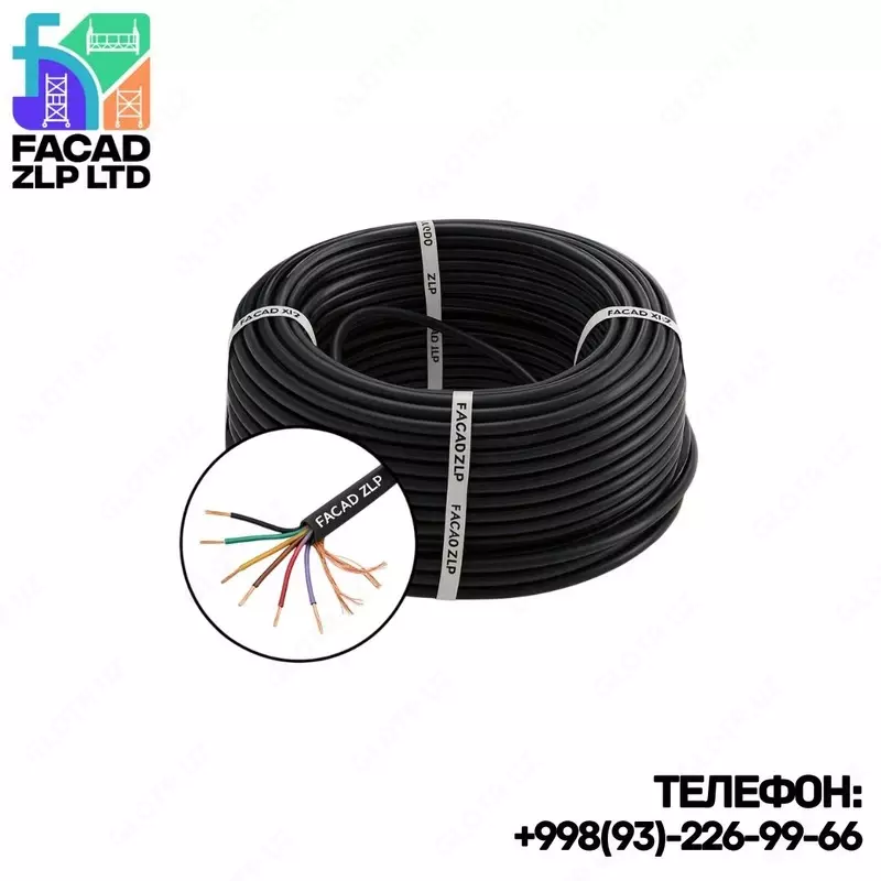 ZLP-630 fasad belanchagi uchun 6 tomirli kuch kabeli