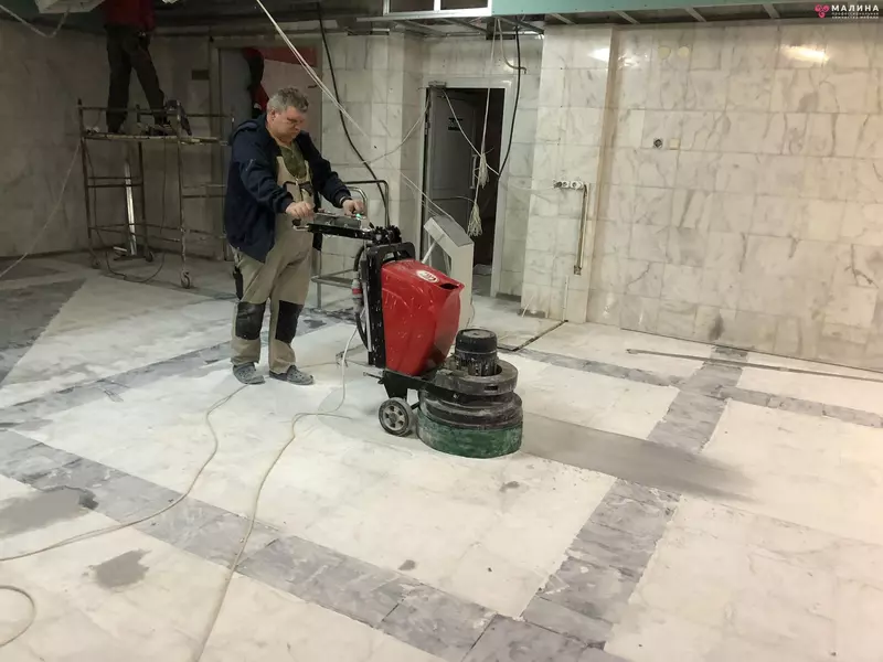Кристаллизация мраморного и гранитного пола