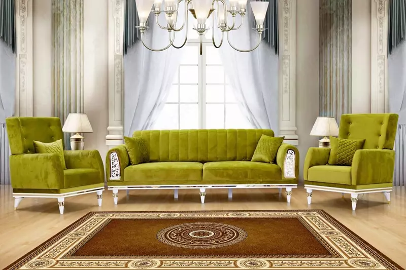 Yashash xonasi uchun yumshoq mebellar to'plami "Go'zal"