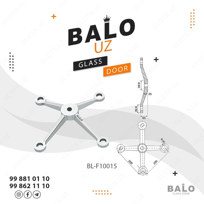 Спайдер для фасадных стеклянных дверей - BL-F10015