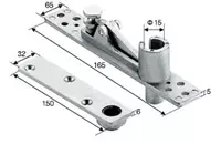 Маятниковая верхняя петля для двери BALO BL-A10019 (МДФ  алюдокс)