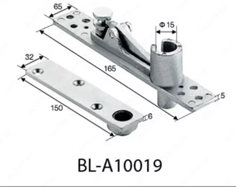  Маятниковая верхняя петля для двери BALO BL-A10019 (МДФ  алюдокс) - 