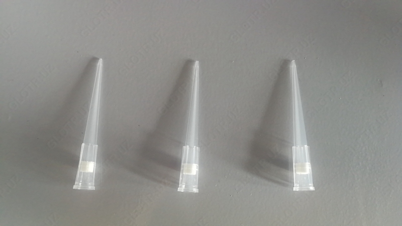 Pipet uchlari filtri bilan 200 mkl (DNase va RNase bepul, steril)