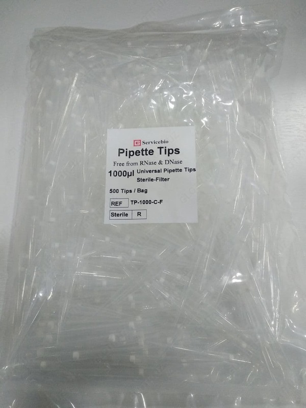 Pipetka bo'yicha maslahatlar filtri bilan 1000 mkL (DNase va RNase bepul, steril)