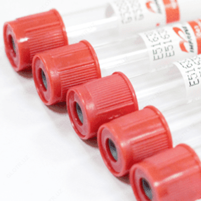 Вакуумные пробирки Improvacuter с активатором свертывания и гелем (красная крышка) - 95 000 сум от 100000 упаковка