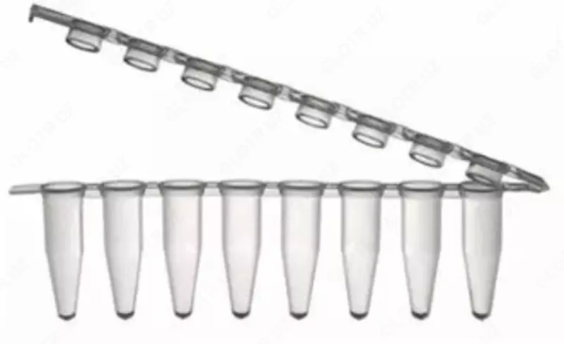 PCR-0802-FC Пробирки 0,2 для ПЦР в стриппах
