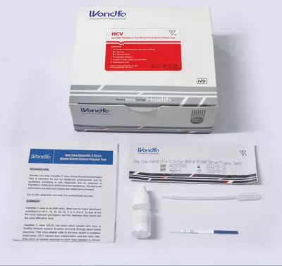 Gepatit C virusiga antikorlarni sifatli aniqlash uchun "Wondfo" immunoxromatografik ekspress testi