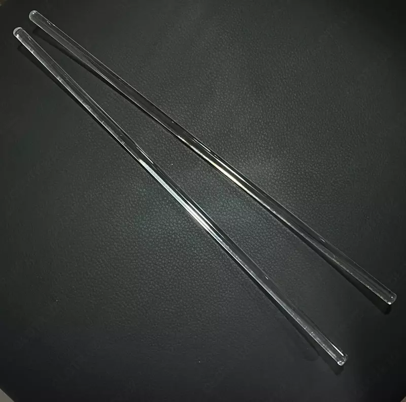 Oxirgi uchi dumaloq bo‘lgan aralashtirish shisha tayoqchasi diametri: 7–8 mm.