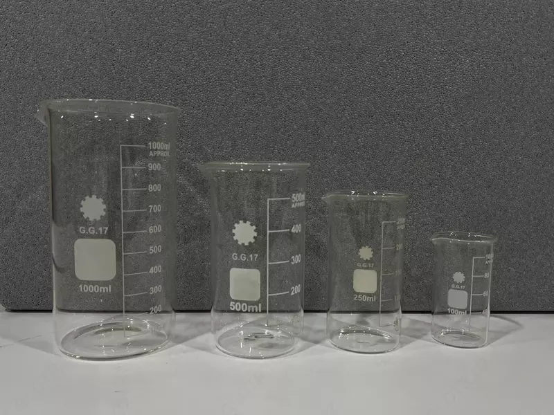 Baland stakan, 100 ml, 250 ml, 500 ml, 1000 ml.