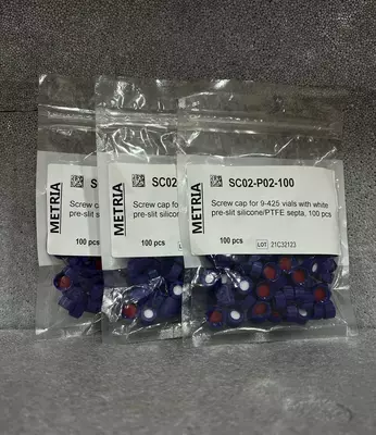 SV02-A20-100 + SC02-P02-100 Xromatografiya uchun vintli vial, 12 × 32 mm, 2 ml, vintli qopqoq bilan, olmosh shisha.