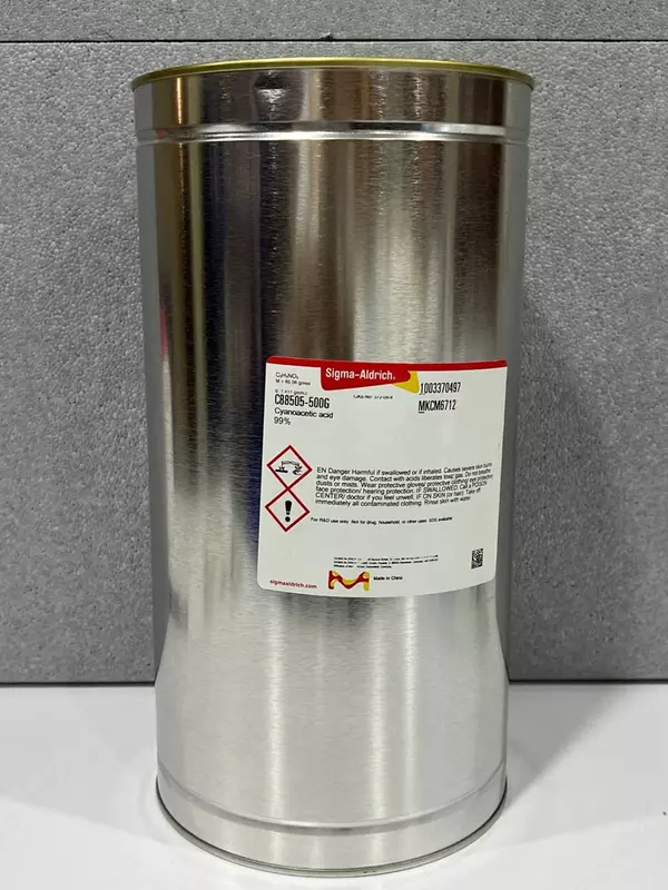 C88505-500G Цианоуксусная кислота, 99%, 500 г 2926909800