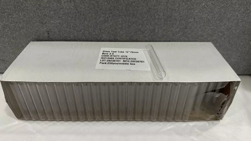 RTGTT-1275 Стеклянные пробирки 12*75 мм из стекла boro3.3.