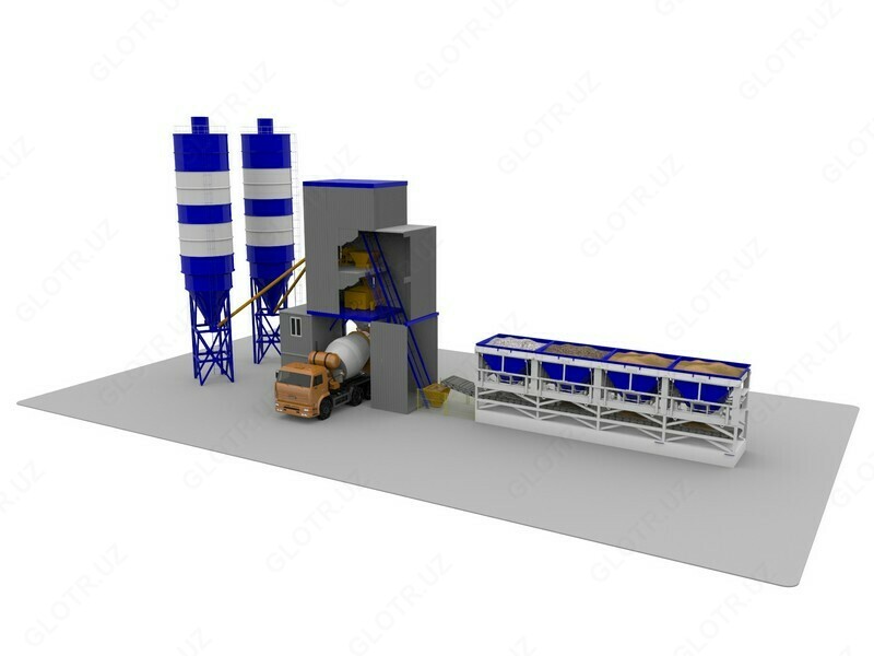 Модульный мобильный бетонный завод - по запросу