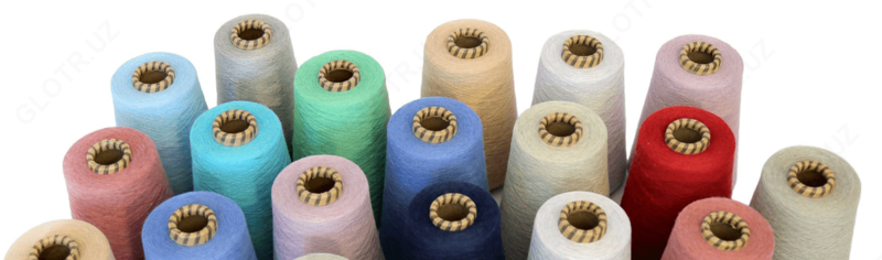 Paxta / Polyester / Lurex aralashgan iplar