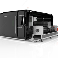   Волоконный лазер Gweike LF3015GAR (модель High класса с функцией резки трубы  сменным столом и защитной кабиной)