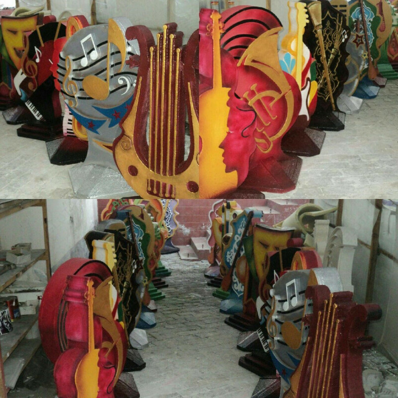 Изготовление объемных фигур из пенопласта. Фигура Музыкальные инструменты