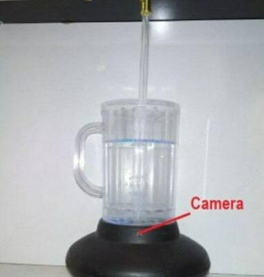 Скрытая видео камера установленная в интерьер — кружка с водопадной водой - 1 750 000 сум / шт.