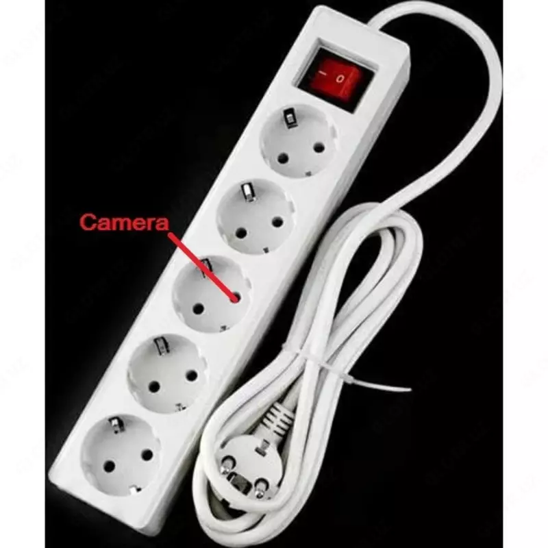 Скрытая видео аудио камера установленная в удленитель подачи электрического тока Только в розницу