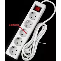 Скрытая видео аудио камера установленная в удленитель подачи электрического тока Только в розницу